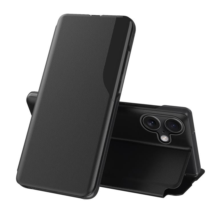 Side Display Flip Leather Phone Case, For iPhone 17 Pro Max, For iPhone 17 Pro, For iPhone 17, For iPhone 17 Air, For iPhone 16e, For iPhone 16 Pro Max, For iPhone 16 Pro, For iPhone 16 Plus