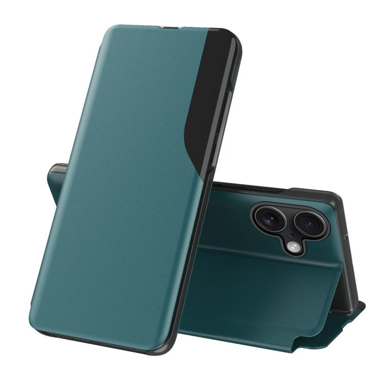 Side Display Flip Leather Phone Case, For iPhone 17 Pro Max, For iPhone 17 Pro, For iPhone 17, For iPhone 17 Air, For iPhone 16e, For iPhone 16 Pro Max, For iPhone 16 Pro, For iPhone 16 Plus