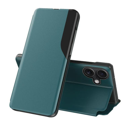 Side Display Flip Leather Phone Case, For iPhone 17 Pro Max, For iPhone 17 Pro, For iPhone 17, For iPhone 17 Air, For iPhone 16e, For iPhone 16 Pro Max, For iPhone 16 Pro, For iPhone 16 Plus