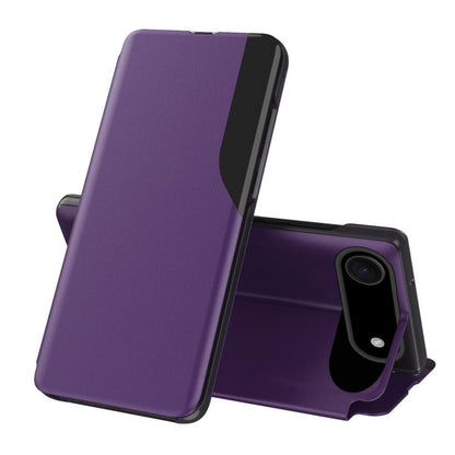 Side Display Flip Leather Phone Case, For iPhone 17 Pro Max, For iPhone 17 Pro, For iPhone 17, For iPhone 17 Air, For iPhone 16e, For iPhone 16 Pro Max, For iPhone 16 Pro, For iPhone 16 Plus