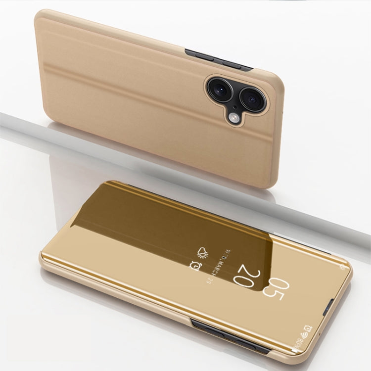 جراب هاتف جلدي أفقي قابل للطي مع حامل، مع مرآة مطلية، مناسب لأجهزة iPhone 16e وiPhone 16 Pro Max وiPhone 16 Pro وiPhone 16 Plus وiPhone 16 وiPhone 15 Pro Max