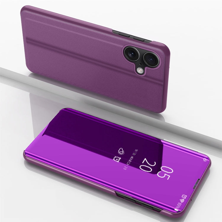 جراب هاتف جلدي أفقي قابل للطي مع حامل، مع مرآة مطلية، مناسب لأجهزة iPhone 16e وiPhone 16 Pro Max وiPhone 16 Pro وiPhone 16 Plus وiPhone 16 وiPhone 15 Pro Max