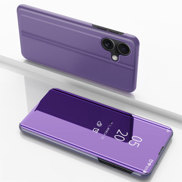 جراب هاتف جلدي أفقي قابل للطي مع حامل، مع مرآة مطلية، مناسب لأجهزة iPhone 16e وiPhone 16 Pro Max وiPhone 16 Pro وiPhone 16 Plus وiPhone 16 وiPhone 15 Pro Max