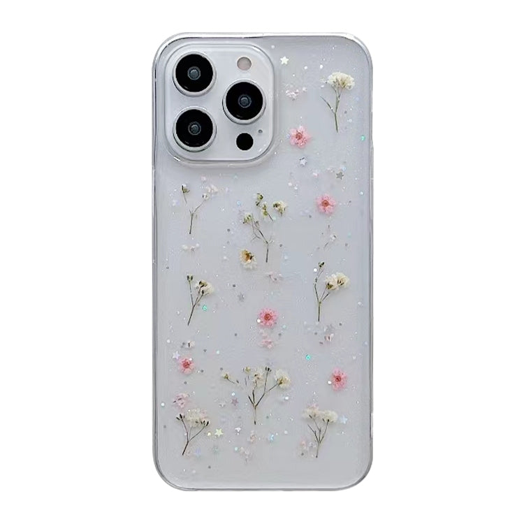 جراب هاتف واقي من مادة TPU بنقشة زهور الجبسوفيلا، مناسب لأجهزة iPhone 16e وiPhone 16 Pro Max وiPhone 16 Pro وiPhone 16 Plus وiPhone 16 وiPhone 15 Pro Max