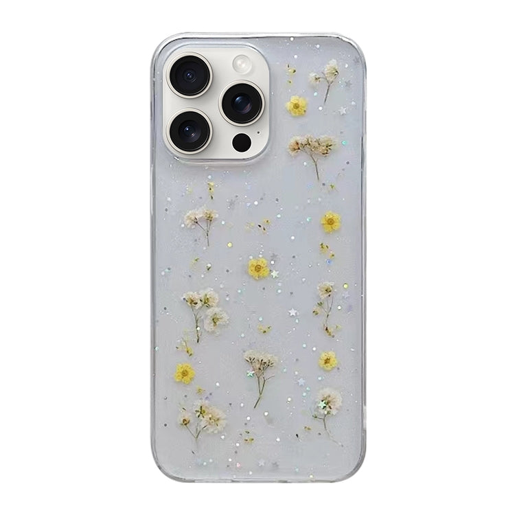 جراب هاتف واقي من مادة TPU بنقشة زهور الجبسوفيلا، مناسب لأجهزة iPhone 16e وiPhone 16 Pro Max وiPhone 16 Pro وiPhone 16 Plus وiPhone 16 وiPhone 15 Pro Max