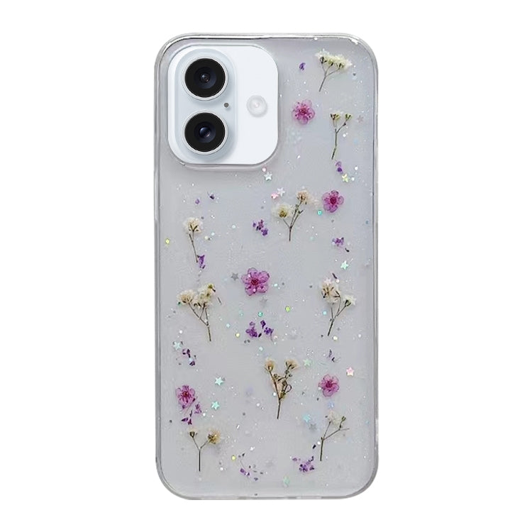 جراب هاتف واقي من مادة TPU بنقشة زهور الجبسوفيلا، مناسب لأجهزة iPhone 16e وiPhone 16 Pro Max وiPhone 16 Pro وiPhone 16 Plus وiPhone 16 وiPhone 15 Pro Max