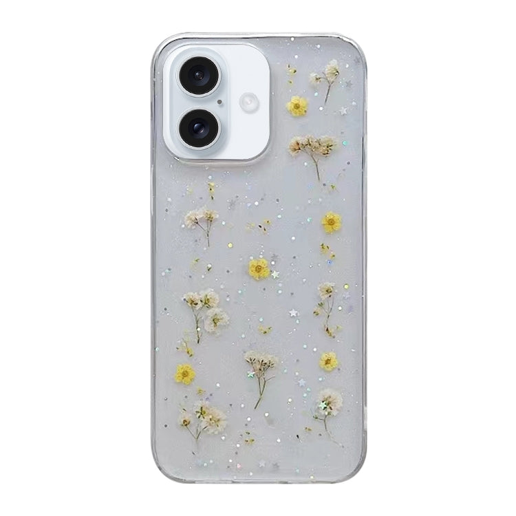 جراب هاتف واقي من مادة TPU بنقشة زهور الجبسوفيلا، مناسب لأجهزة iPhone 16e وiPhone 16 Pro Max وiPhone 16 Pro وiPhone 16 Plus وiPhone 16 وiPhone 15 Pro Max
