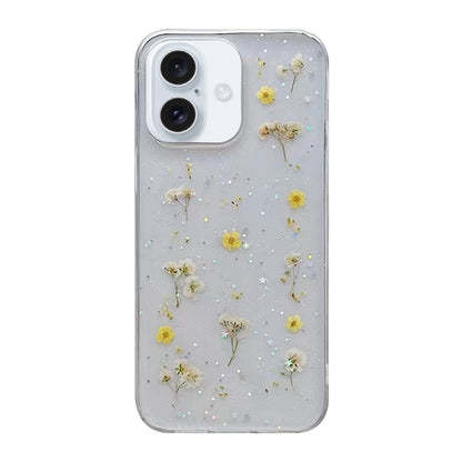 جراب هاتف واقي من مادة TPU بنقشة زهور الجبسوفيلا، مناسب لأجهزة iPhone 16e وiPhone 16 Pro Max وiPhone 16 Pro وiPhone 16 Plus وiPhone 16 وiPhone 15 Pro Max