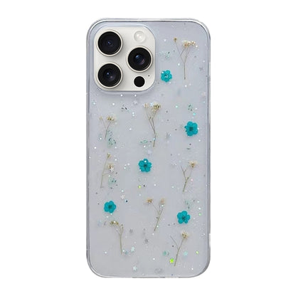 جراب هاتف واقي من مادة TPU بنقشة زهور الجبسوفيلا، مناسب لأجهزة iPhone 16e وiPhone 16 Pro Max وiPhone 16 Pro وiPhone 16 Plus وiPhone 16 وiPhone 15 Pro Max