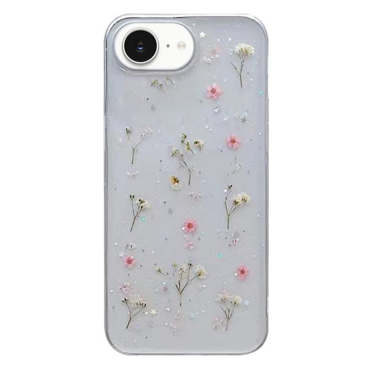 جراب هاتف واقي من مادة TPU بنقشة زهور الجبسوفيلا، مناسب لأجهزة iPhone 16e وiPhone 16 Pro Max وiPhone 16 Pro وiPhone 16 Plus وiPhone 16 وiPhone 15 Pro Max