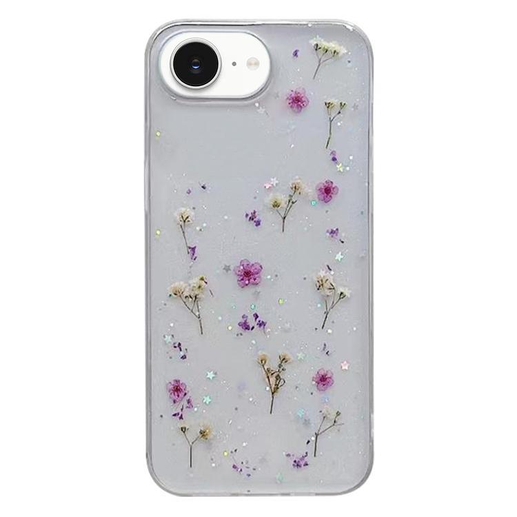 جراب هاتف واقي من مادة TPU بنقشة زهور الجبسوفيلا، مناسب لأجهزة iPhone 16e وiPhone 16 Pro Max وiPhone 16 Pro وiPhone 16 Plus وiPhone 16 وiPhone 15 Pro Max
