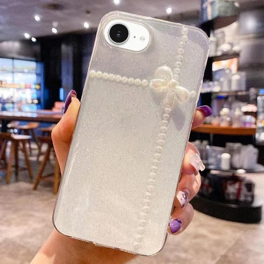 جراب هاتف من مادة TPU إيبوكسي لامعة بقوس لؤلؤي، مناسب لأجهزة iPhone 16e وiPhone 16 Pro Max وiPhone 16 Pro وiPhone 16 Plus وiPhone 16 وiPhone 15 Pro Max وiPhone 15 Pro وiPhone 15 Plus وiPhone 15