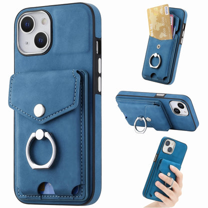 جراب هاتف من الجلد المطلي بالكهرباء مع حلقة للبطاقات، مناسب لأجهزة iPhone 15 Pro Max وiPhone 15 Plus وiPhone 15 Pro وiPhone 15 وiPhone 14 Pro وiPhone 14 Pro Max