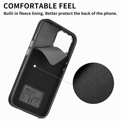 جراب هاتف من الجلد المطلي بالكهرباء مع حلقة للبطاقات، مناسب لأجهزة iPhone 15 Pro Max وiPhone 15 Plus وiPhone 15 Pro وiPhone 15 وiPhone 14 Pro وiPhone 14 Pro Max
