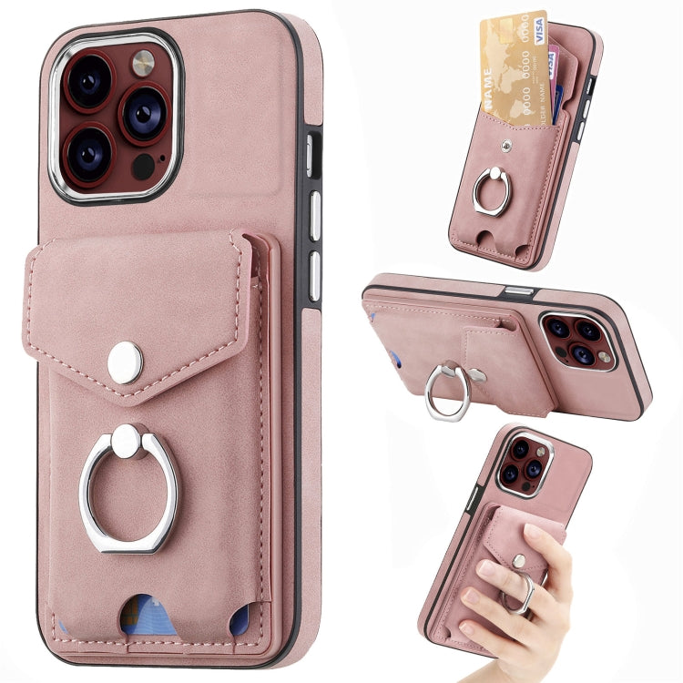 جراب هاتف من الجلد المطلي بالكهرباء مع حلقة للبطاقات، مناسب لأجهزة iPhone 15 Pro Max وiPhone 15 Plus وiPhone 15 Pro وiPhone 15 وiPhone 14 Pro وiPhone 14 Pro Max
