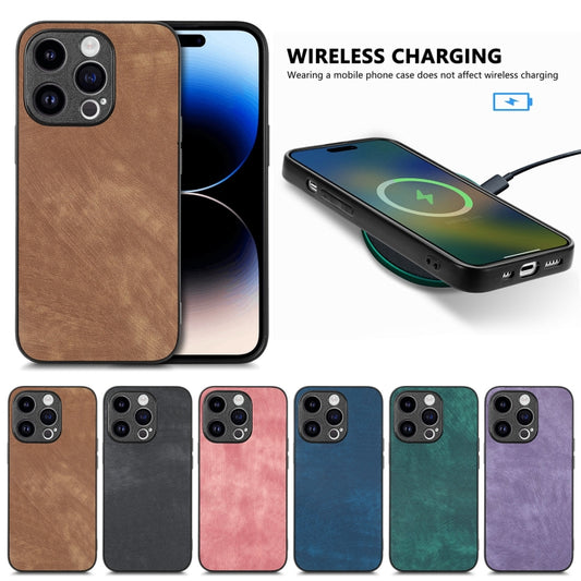 جراب هاتف خلفي من الجلد الكلاسيكي، مناسب لأجهزة iPhone 16 Pro Max وiPhone 16 Pro وiPhone 16 Plus وiPhone 16