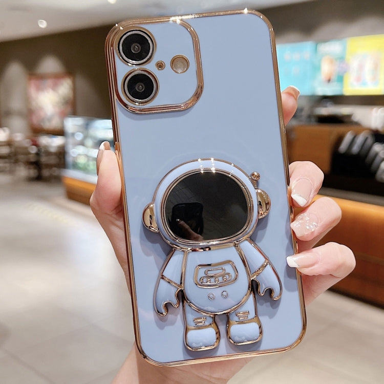 Electroplating Astronaut Holder Phone Case, For iPhone 16 Pro Max, For iPhone 16 Pro, For iPhone 16 Plus, For iPhone 16
