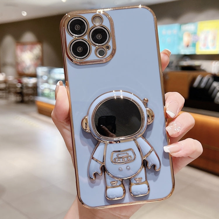 Electroplating Astronaut Holder Phone Case, For iPhone 16 Pro Max, For iPhone 16 Pro, For iPhone 16 Plus, For iPhone 16