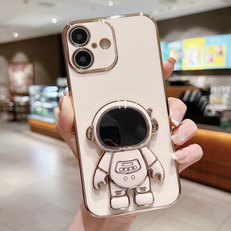 Electroplating Astronaut Holder Phone Case, For iPhone 16 Pro Max, For iPhone 16 Pro, For iPhone 16 Plus, For iPhone 16