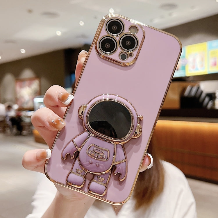 Electroplating Astronaut Holder Phone Case, For iPhone 16 Pro Max, For iPhone 16 Pro, For iPhone 16 Plus, For iPhone 16