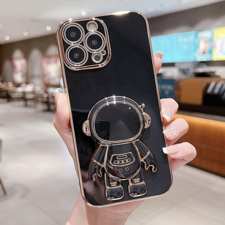 Electroplating Astronaut Holder Phone Case, For iPhone 16 Pro Max, For iPhone 16 Pro, For iPhone 16 Plus, For iPhone 16