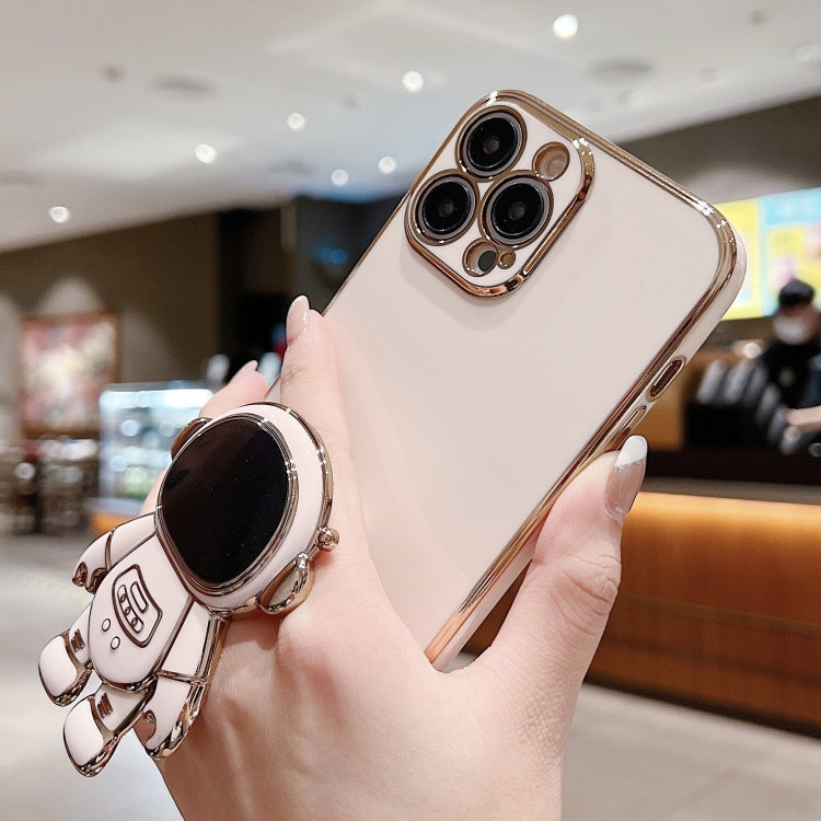 Electroplating Astronaut Holder Phone Case, For iPhone 16 Pro Max, For iPhone 16 Pro, For iPhone 16 Plus, For iPhone 16