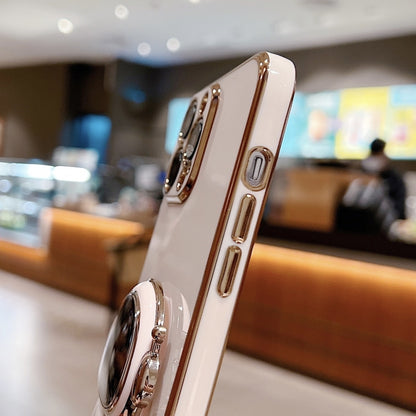 Electroplating Astronaut Holder Phone Case, For iPhone 16 Pro Max, For iPhone 16 Pro, For iPhone 16 Plus, For iPhone 16