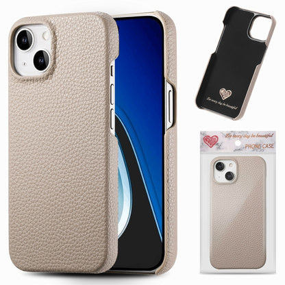 Litchi Oil Edge Leather Back Phone Case, For iPhone 15 Pro Max, For iPhone 15 Pro, For iPhone 15 Plus, For iPhone 15
