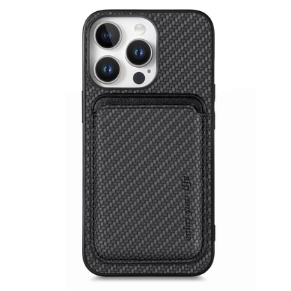 Carbon Fiber Leather Card Magsafe Phone Case, For iPhone 16e, For iPhone 16 Pro Max, For iPhone 16 Pro, For iPhone 16 Plus