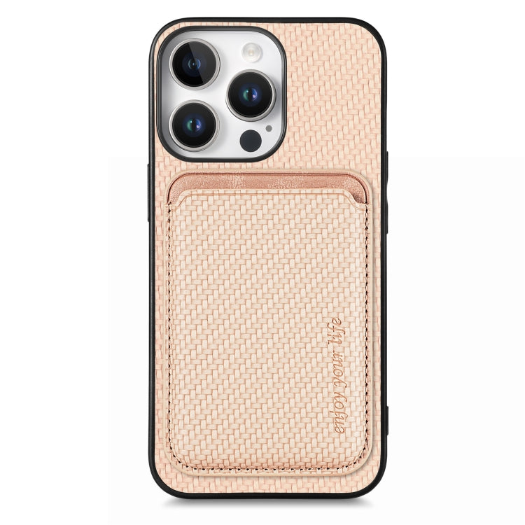 Carbon Fiber Leather Card Magsafe Phone Case, For iPhone 16e, For iPhone 16 Pro Max, For iPhone 16 Pro, For iPhone 16 Plus