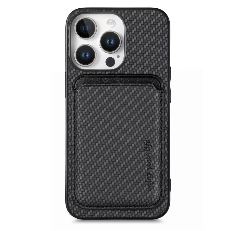 Carbon Fiber Leather Card Magsafe Phone Case, For iPhone 16e, For iPhone 16 Pro Max, For iPhone 16 Pro, For iPhone 16 Plus