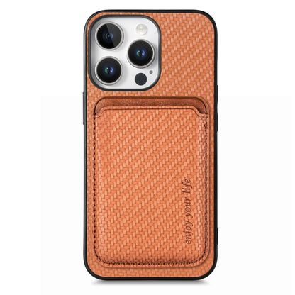 Carbon Fiber Leather Card Magsafe Phone Case, For iPhone 16e, For iPhone 16 Pro Max, For iPhone 16 Pro, For iPhone 16 Plus
