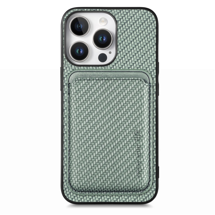 Carbon Fiber Leather Card Magsafe Phone Case, For iPhone 16e, For iPhone 16 Pro Max, For iPhone 16 Pro, For iPhone 16 Plus