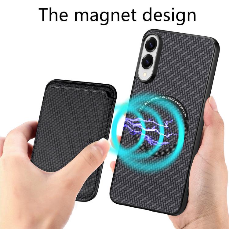 Carbon Fiber Leather Card Magsafe Phone Case, For iPhone 16e, For iPhone 16 Pro Max, For iPhone 16 Pro, For iPhone 16 Plus