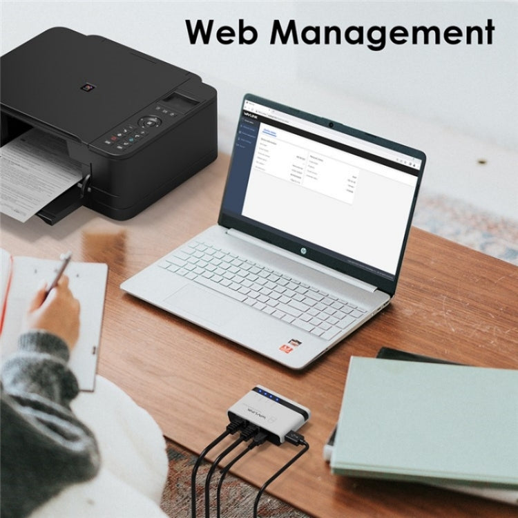 WAVLINK NU516U1 USB2.0 Wireless Printer Server With 10 / 100Mbps LAN / Bridge WiFi