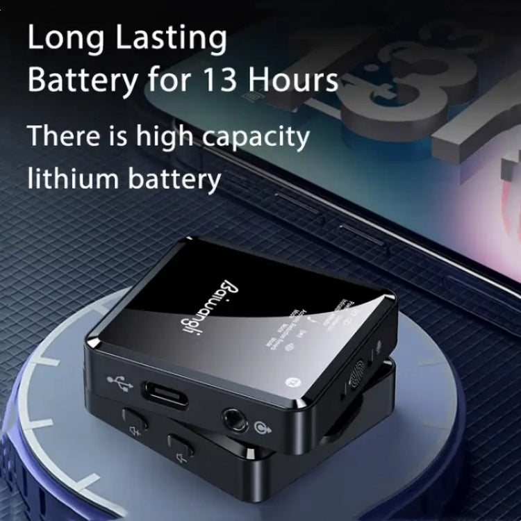 SX39 For iPhone Lavalier Wireless Noise Reduction Microphone with Dual Transmitter + Receiver