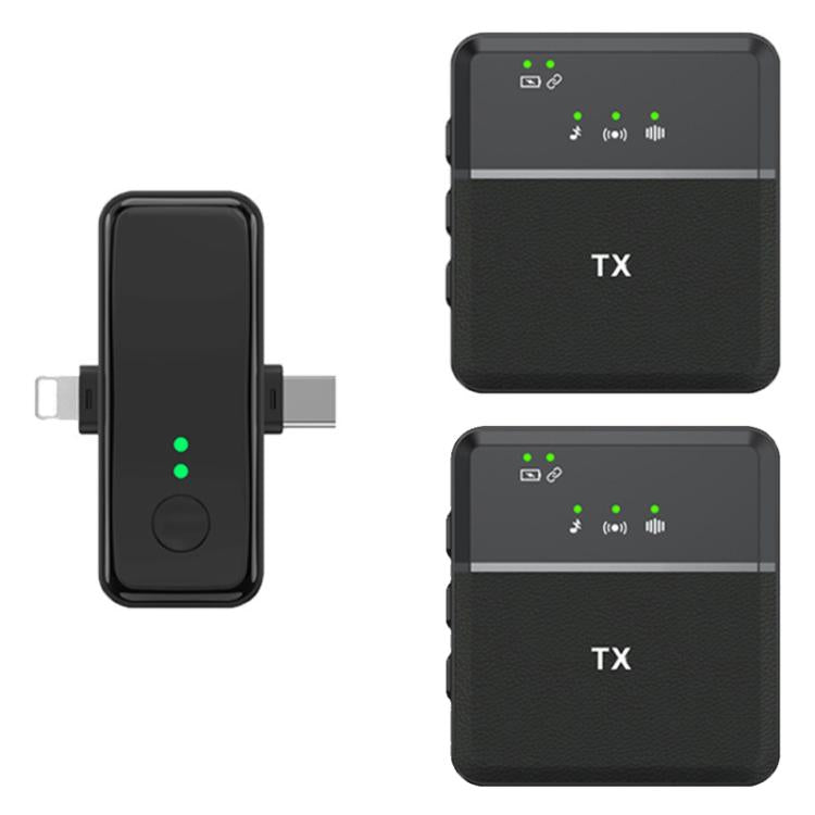 SX31 3 in 1 Lavalier 2.4G Wireless Noise Reduction Mic with Dual Transmitter + Receiver