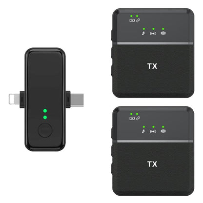 SX31 3 in 1 Lavalier 2.4G Wireless Noise Reduction Mic with Dual Transmitter + Receiver