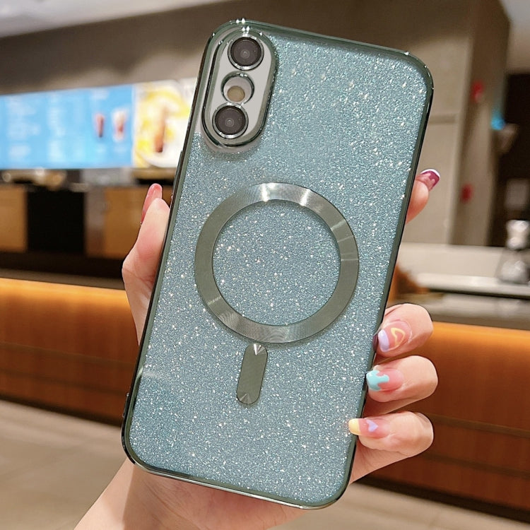 Glitter Electroplating MagSafe TPU Phone Case, For iPhone 11 Pro Max, For iPhone 11, For iPhone 11 Pro, For iPhone XR, For iPhone XS Max, For iPhone SE 2022 / 7 / 8