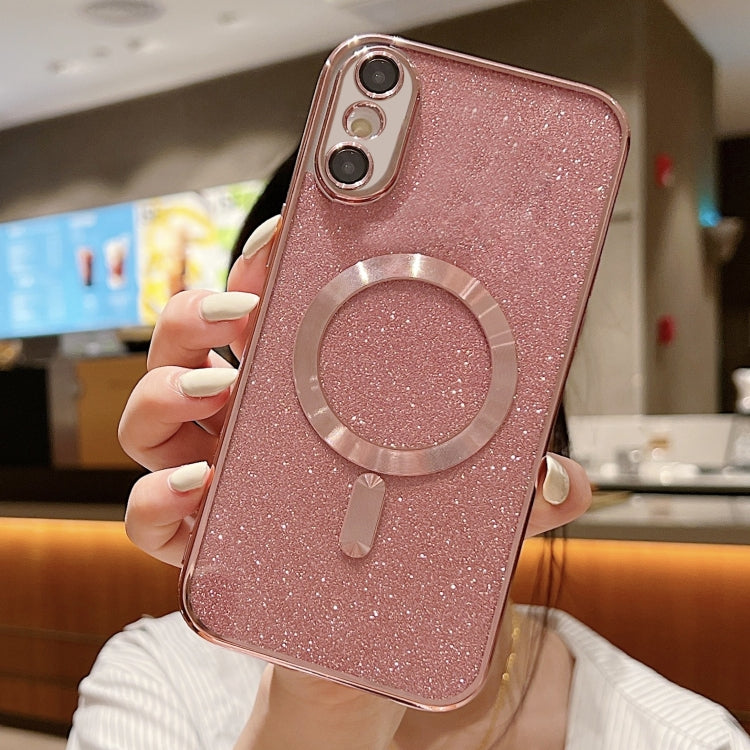 Glitter Electroplating MagSafe TPU Phone Case, For iPhone 11 Pro Max, For iPhone 11, For iPhone 11 Pro, For iPhone XR, For iPhone XS Max, For iPhone SE 2022 / 7 / 8
