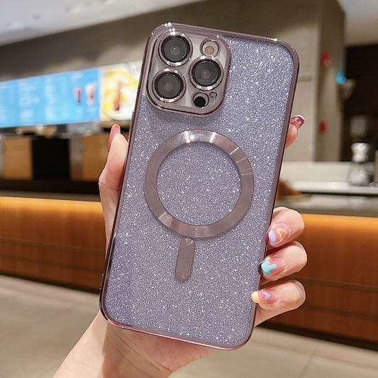 Glitter Electroplating MagSafe TPU Phone Case, For iPhone 16 Pro Max, For iPhone 16 Pro, For iPhone 16 Plus, For iPhone 16, For iPhone 15 Pro Max, For iPhone 15 Pro
