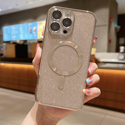 Glitter Electroplating MagSafe TPU Phone Case, For iPhone 16 Pro Max, For iPhone 16 Pro, For iPhone 16 Plus, For iPhone 16, For iPhone 15 Pro Max, For iPhone 15 Pro