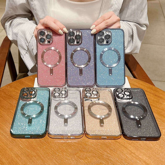 Glitter Electroplating MagSafe TPU Phone Case, For iPhone 11 Pro Max, For iPhone 11, For iPhone 11 Pro, For iPhone XR, For iPhone XS Max, For iPhone SE 2022 / 7 / 8