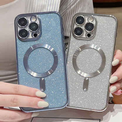 Glitter Electroplating MagSafe TPU Phone Case, For iPhone 11 Pro Max, For iPhone 11, For iPhone 11 Pro, For iPhone XR, For iPhone XS Max, For iPhone SE 2022 / 7 / 8