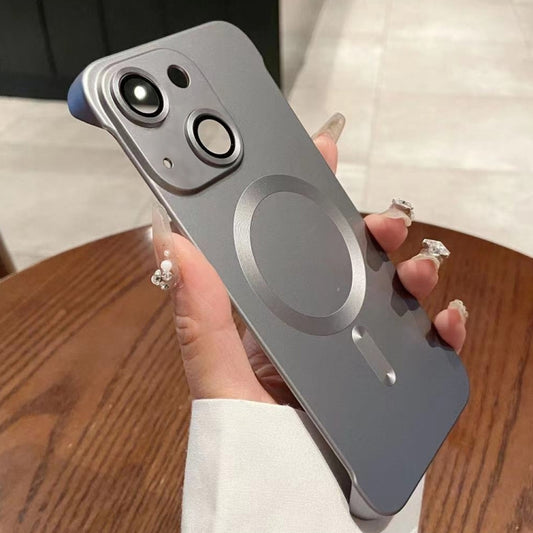 Frameless MagSafe PC Phone Case, For iPhone 15 Plus, For iPhone 15, For iPhone 14 Plus