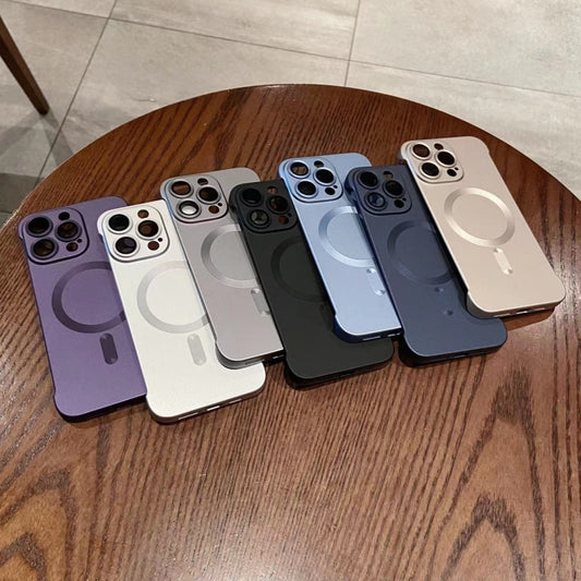 Frameless MagSafe PC Phone Case, For iPhone 15 Plus, For iPhone 15, For iPhone 14 Plus
