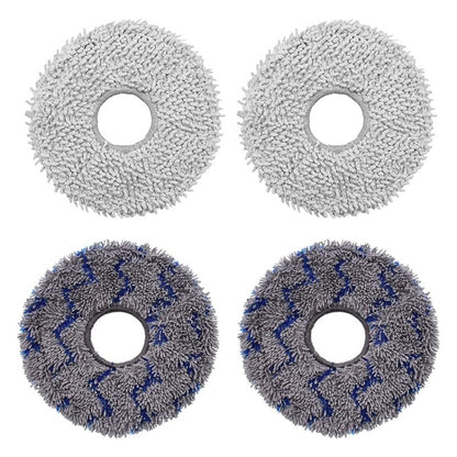 JUNSUNMAY 4pcs Washable Mop Pads Replacement for ECOVACS DEEBOT X1 Turbo / X2 Omni / T20 Pro