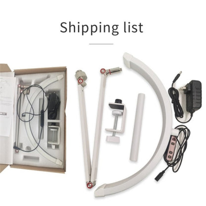 HD-M3X For Eyelash Extensions / Tattoo / Nail Art Lighting Lamp 16 inch Clip-on Half Moon Desk Lamp