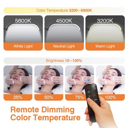 HD-G63X Floor Standing Remote Dimming LED Moon Lamp Manicure Eyelash Beauty Lamp