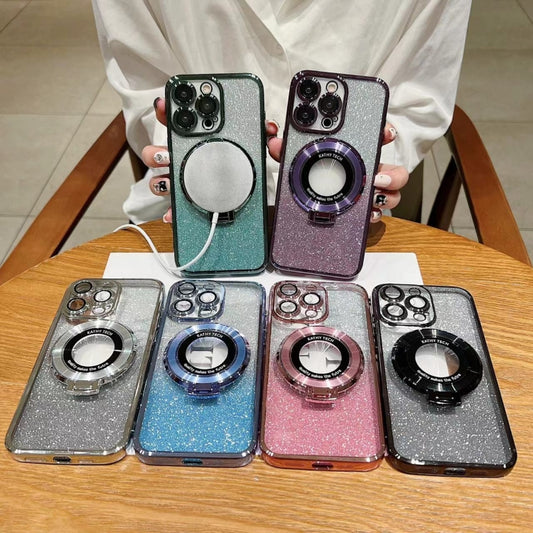Electroplated Holder Gradient Glitter MagSafe Phone Case